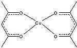 Figure 3 : structure de l'acétylacétonate de cuivre II.